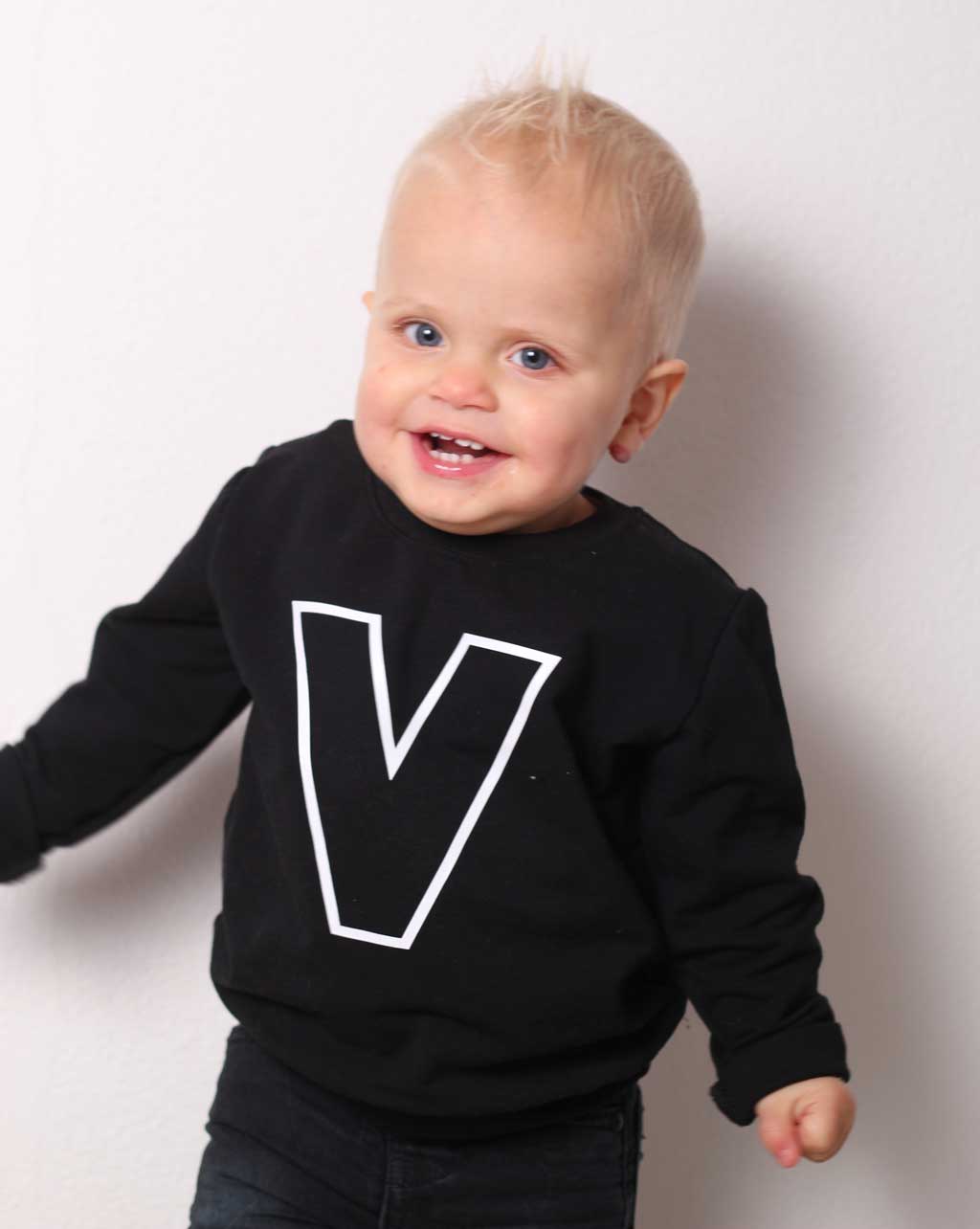 hoofdkussen kook een maaltijd textuur Sweater met letter – !Made for little Monkeys!