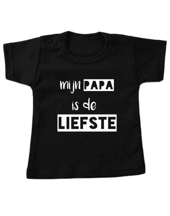 Tshirt_kort_Zwart-mijn-papa-is-de-liefste