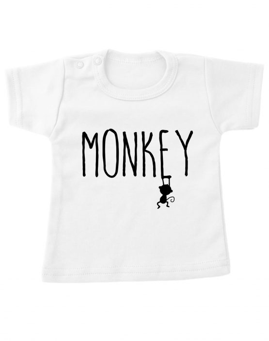Tshirt_kort_Wit-monkey