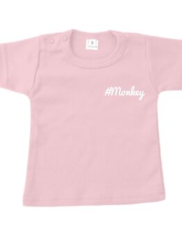 #Monkey shirt roze
